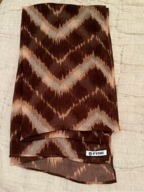B Fyne Brown Pattern Cover Up Skirt Resortwear